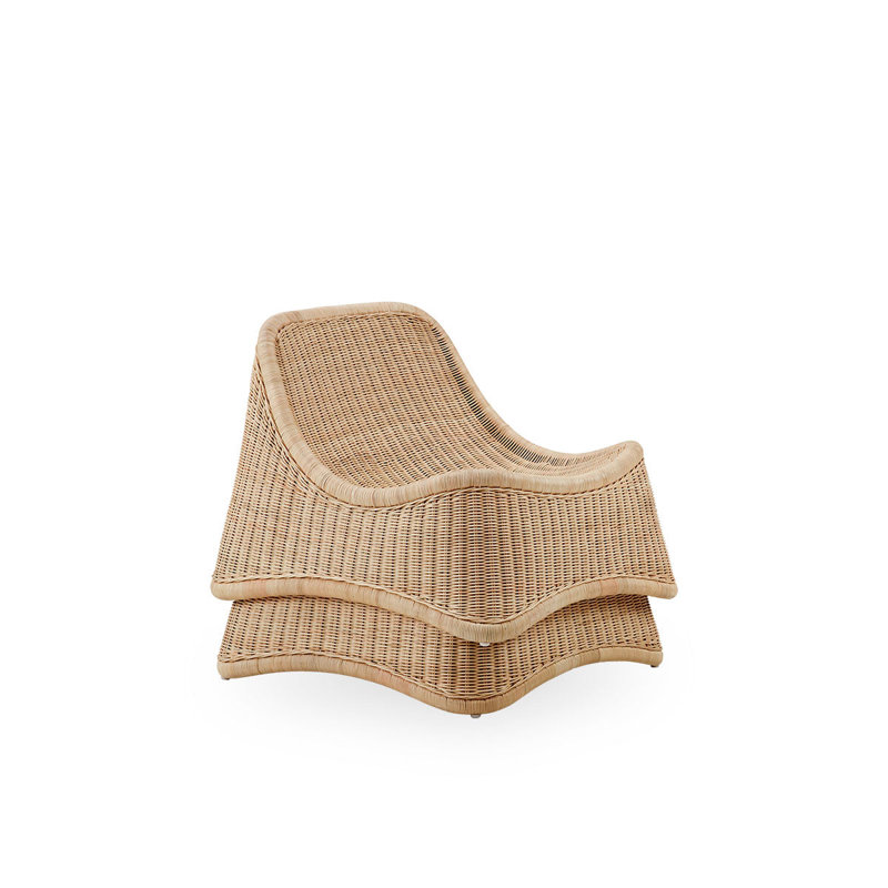 Nanna Ditzel Handcrafted Chill Lounge Rattan Chair & Stool Set