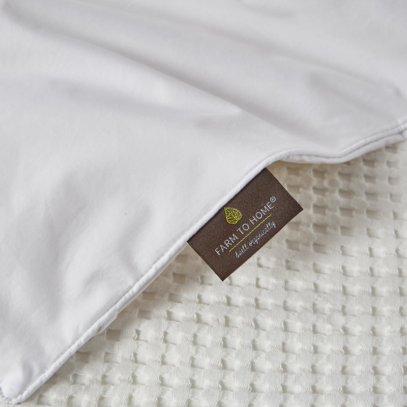 Organic White Cotton Down Twin Bedspread Set
