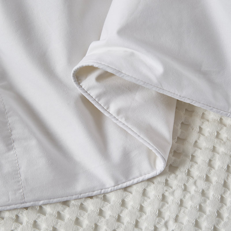Organic White Cotton Down Twin Bedspread Set