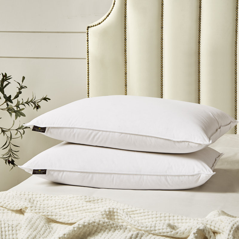 King Size White Hypoallergenic Down Alternative Pillow Set