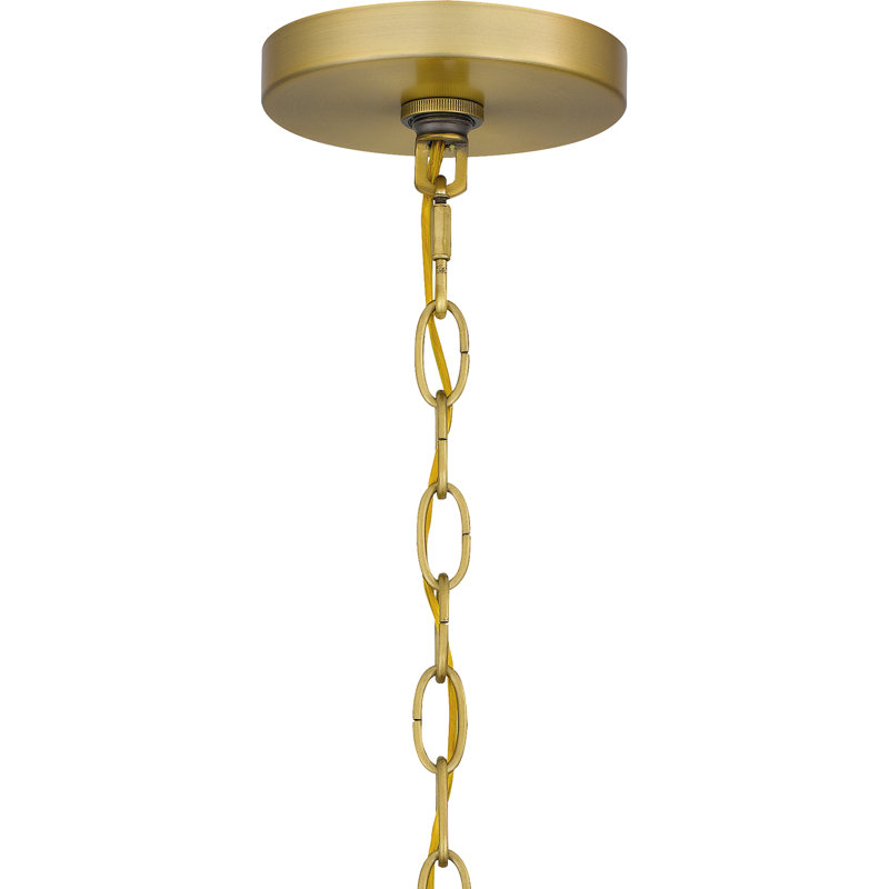 Bryn Aged Brass Globe Pendant with Open Framework Design