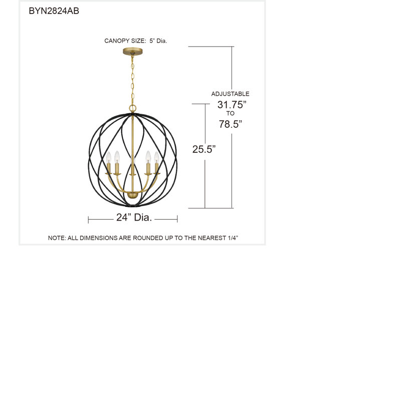 Bryn Aged Brass Globe Pendant with Open Framework Design