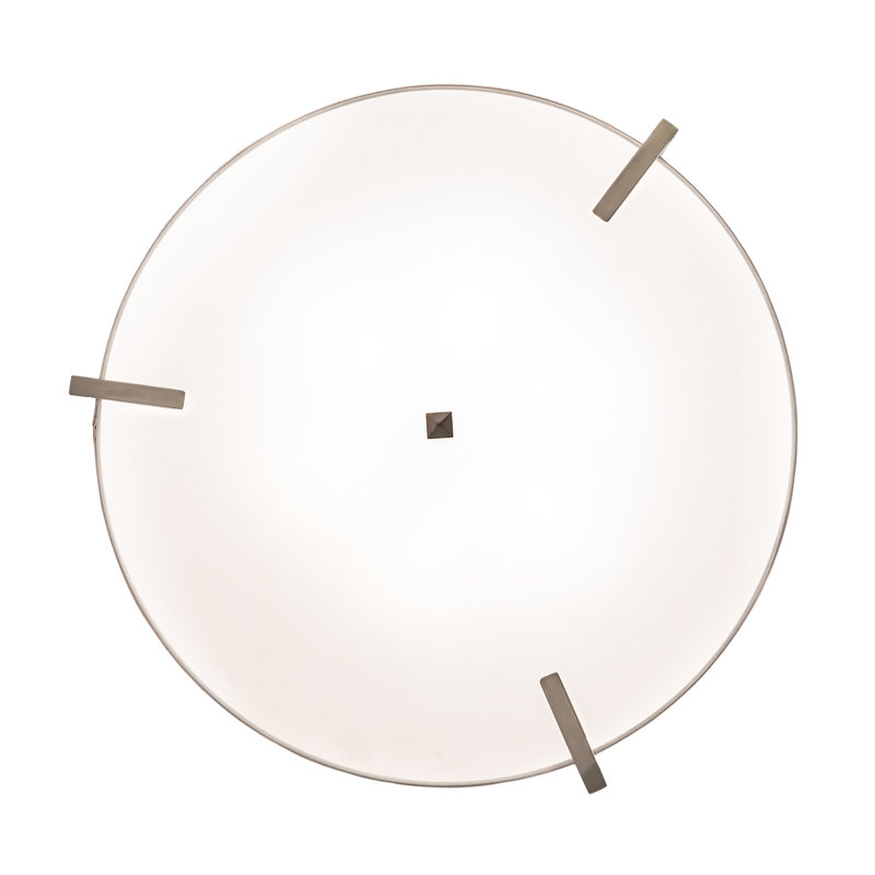 Brushed Nickel 36" LED Drum Flush Mount Light