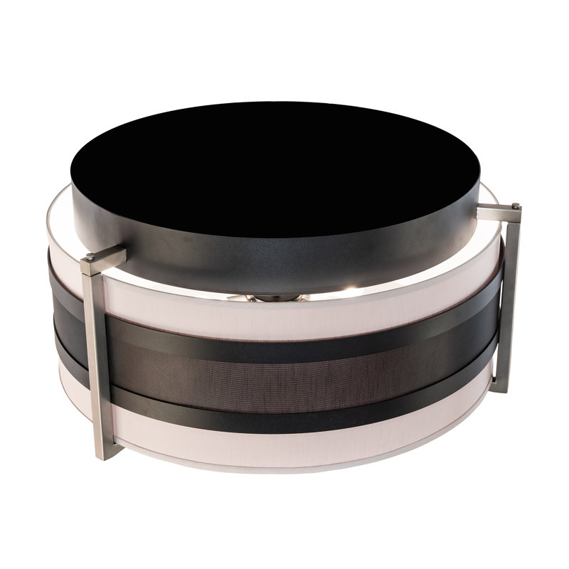 Brushed Nickel 36" LED Drum Flush Mount Light