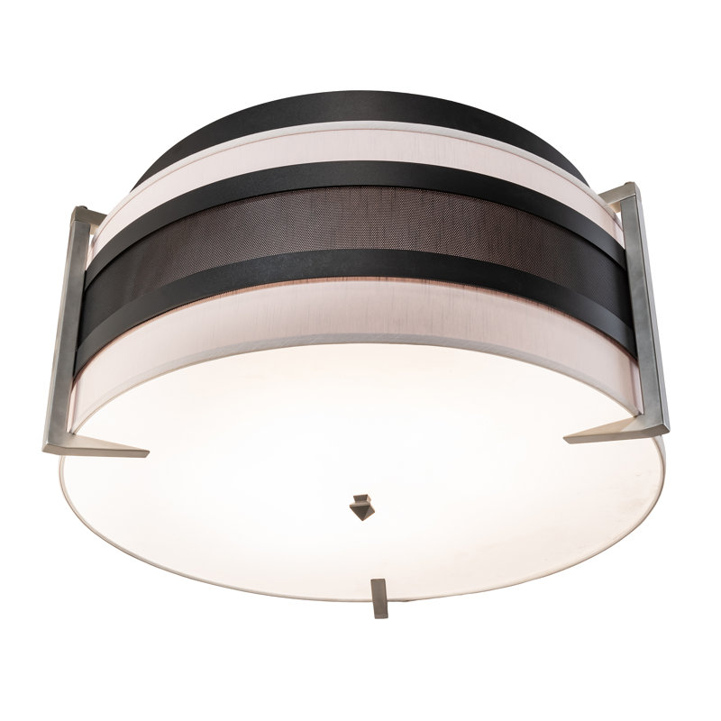 Brushed Nickel 36" LED Drum Flush Mount Light