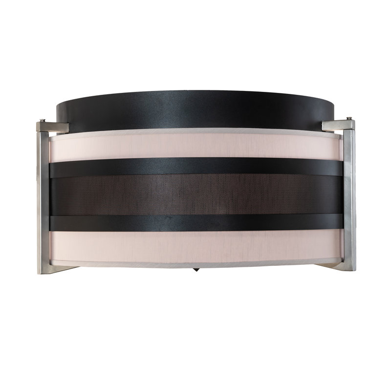 Brushed Nickel 36" LED Drum Flush Mount Light