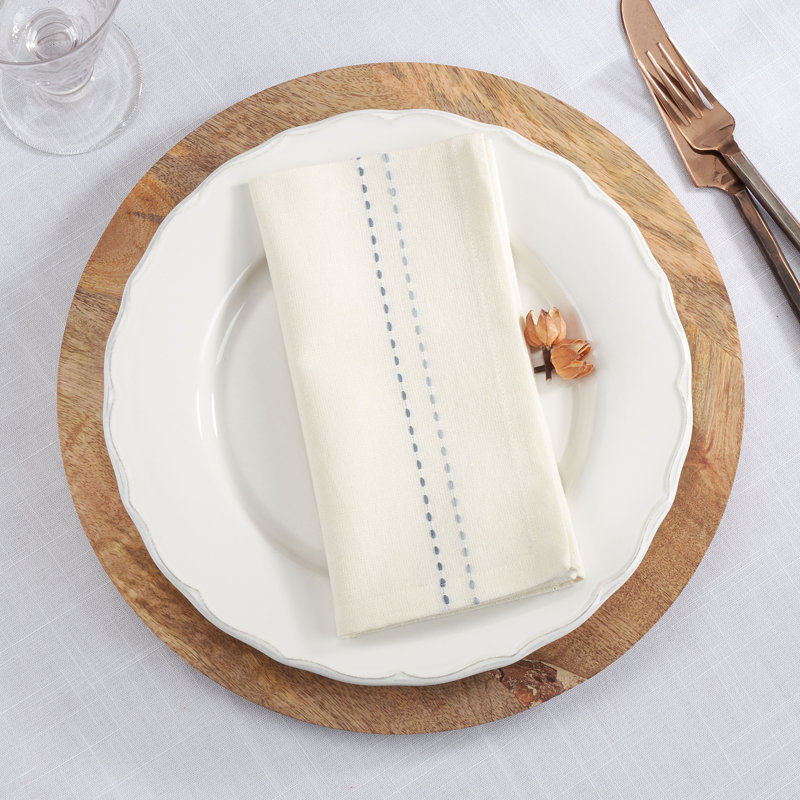 Anira Natural Cotton Square Table Napkin Set of 4