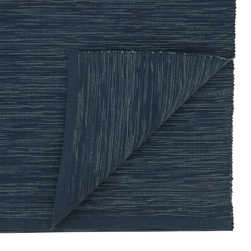 Navy Blue Cotton Classic Design Table Runner