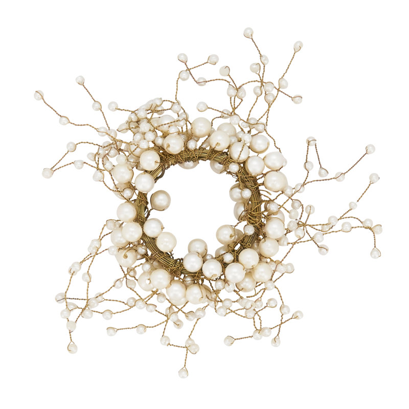 Ivory Pearl Design Decorative Napkin Rings Set of 4