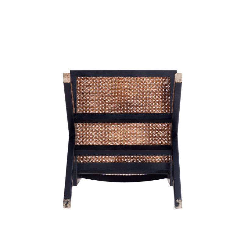 Hamlet Black and Natural Cane Wood Side Chair - Set of 4