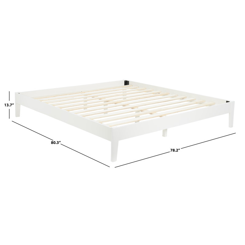 Alyson White Wash Mahogany King Bed Frame