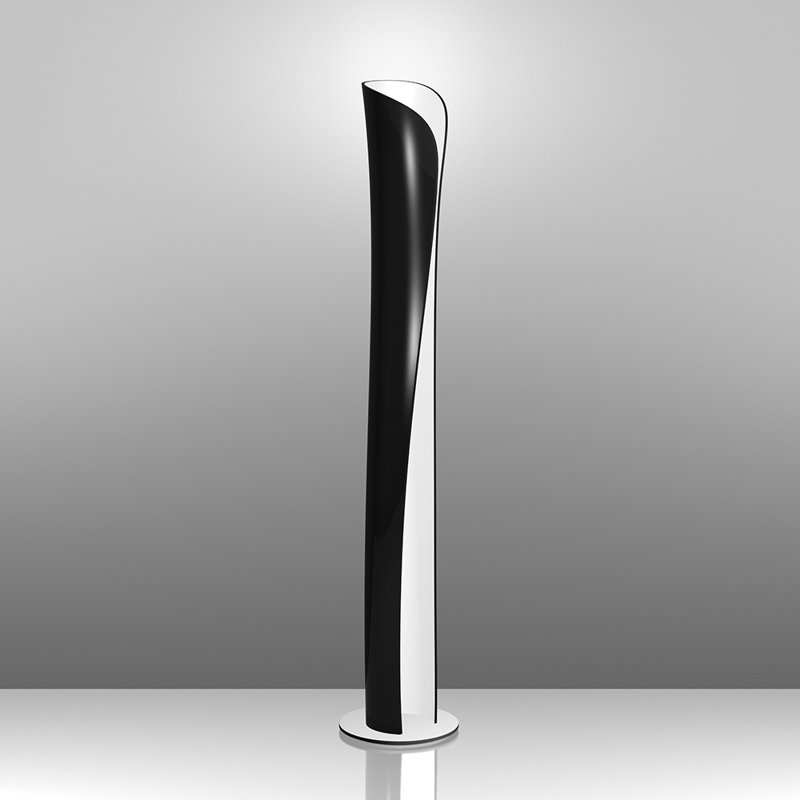 Cadmo Adjustable Black & White LED Floor Lamp with Dual Light Source