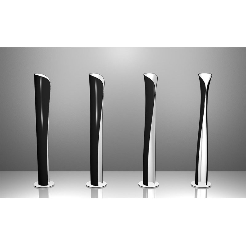 Cadmo Adjustable Black & White LED Floor Lamp with Dual Light Source