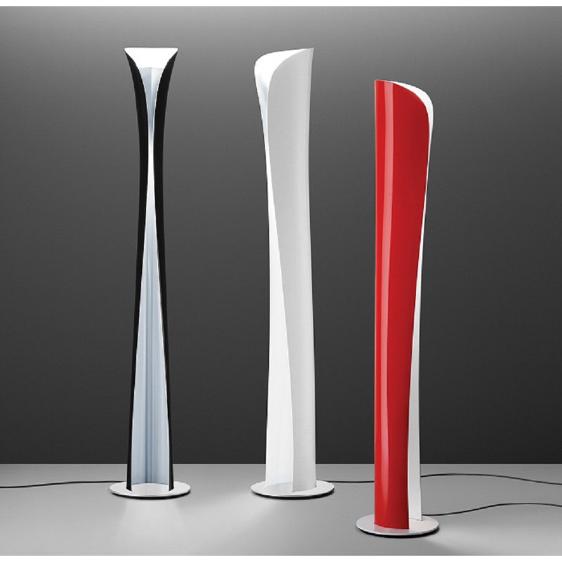 Cadmo Adjustable Black & White LED Floor Lamp with Dual Light Source