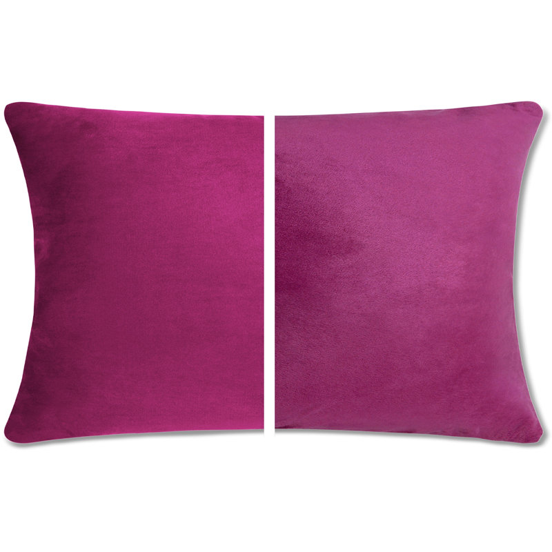 12" x 20" Black Microsuede Reversible Throw Pillow Set