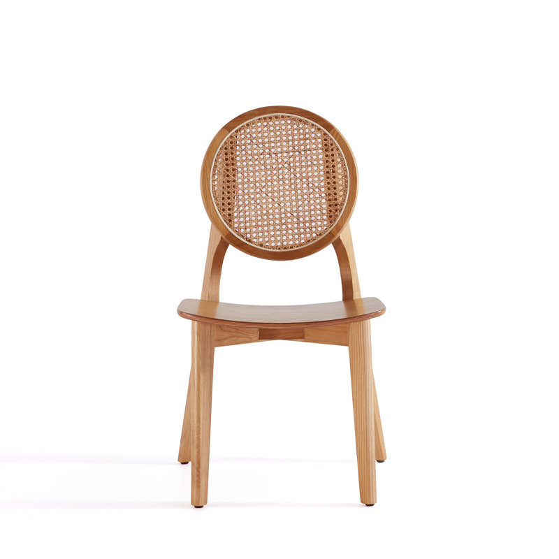 Versailles Nature Cane Mid-Century Modern Side Chair