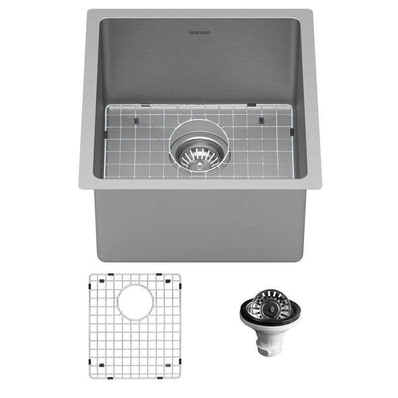 Satin Brushed Stainless Steel Single Bowl Undermount Kitchen Sink