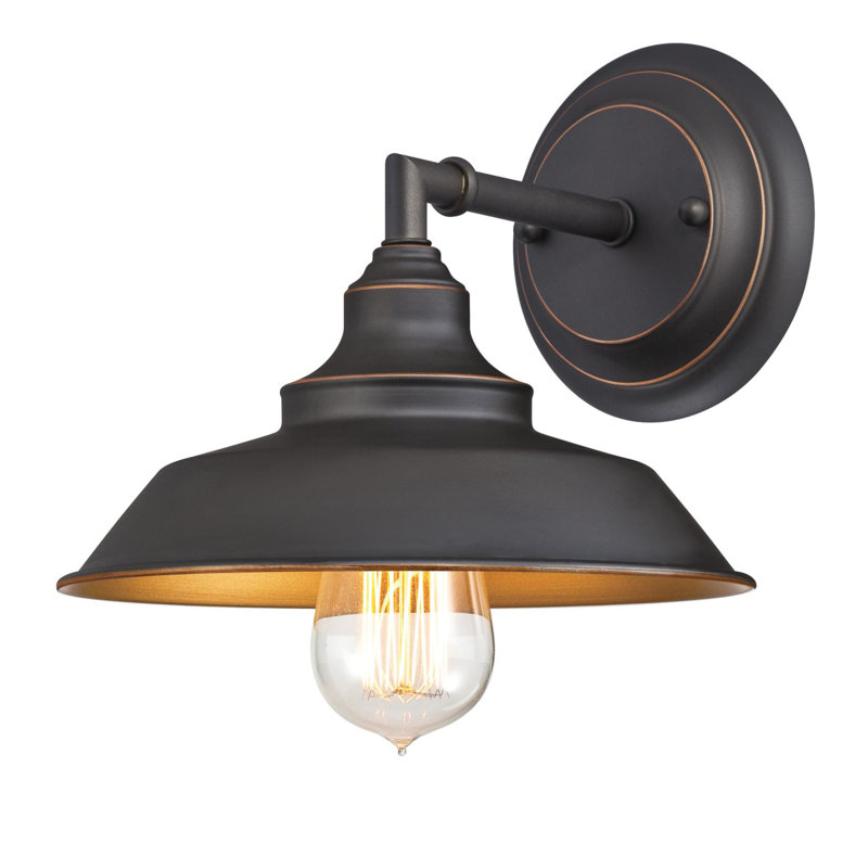 Rustic Farmhouse 8'' Bronze Dimmable Wall Sconce