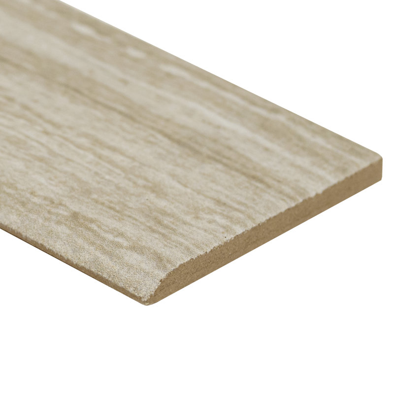 Charisma White 18'' x 3'' Porcelain Bullnose Tile Trim