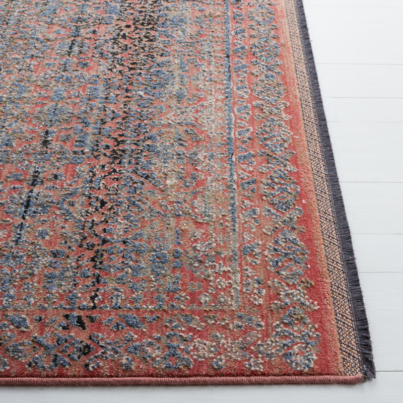 Hand-Knotted Blue & Green Wool-Synthetic Blend 4' x 6' Area Rug