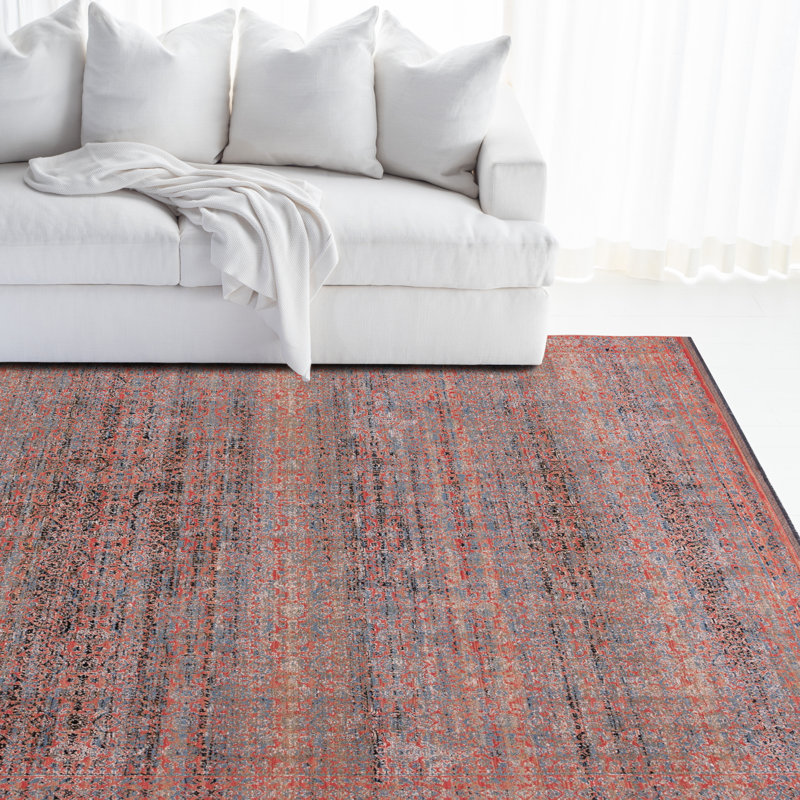 Hand-Knotted Blue & Green Wool-Synthetic Blend 4' x 6' Area Rug