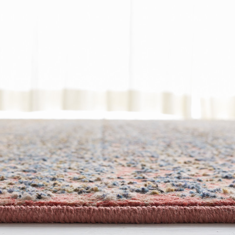 Hand-Knotted Blue & Green Wool-Synthetic Blend 4' x 6' Area Rug