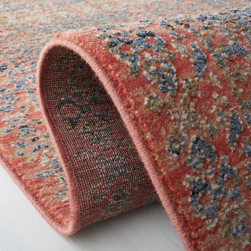 Hand-Knotted Blue & Green Wool-Synthetic Blend 4' x 6' Area Rug