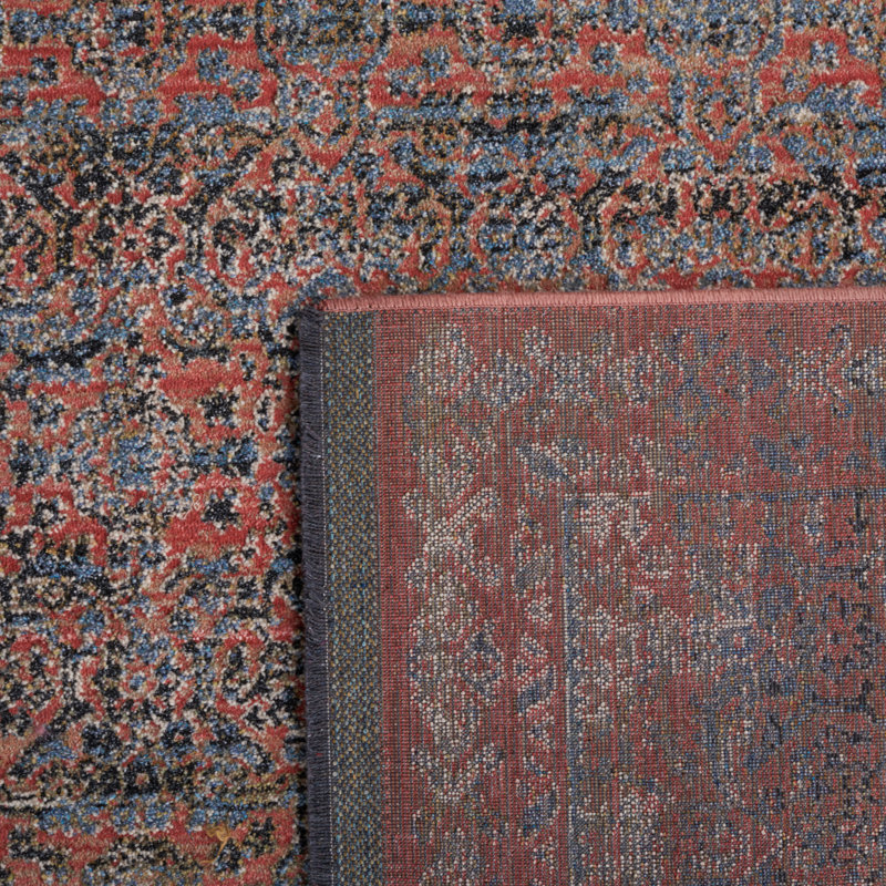 Hand-Knotted Blue & Green Wool-Synthetic Blend 4' x 6' Area Rug