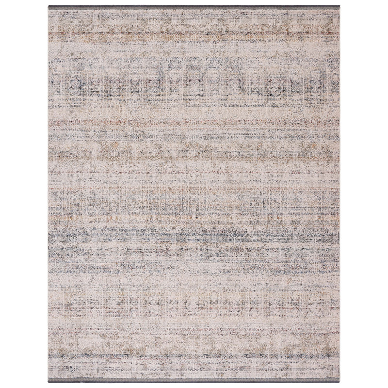 Ivory Elegance 9' x 12' Hand-Knotted Wool Blend Area Rug