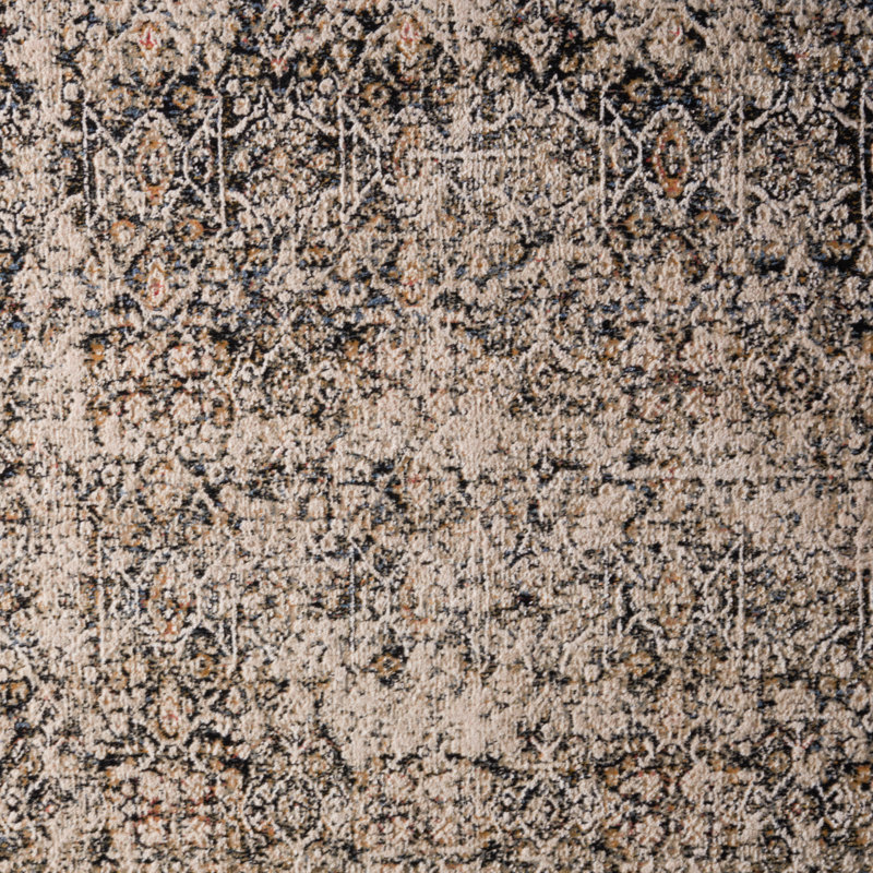 Ivory Elegance 4' x 6' Hand-Knotted Wool & Synthetic Area Rug