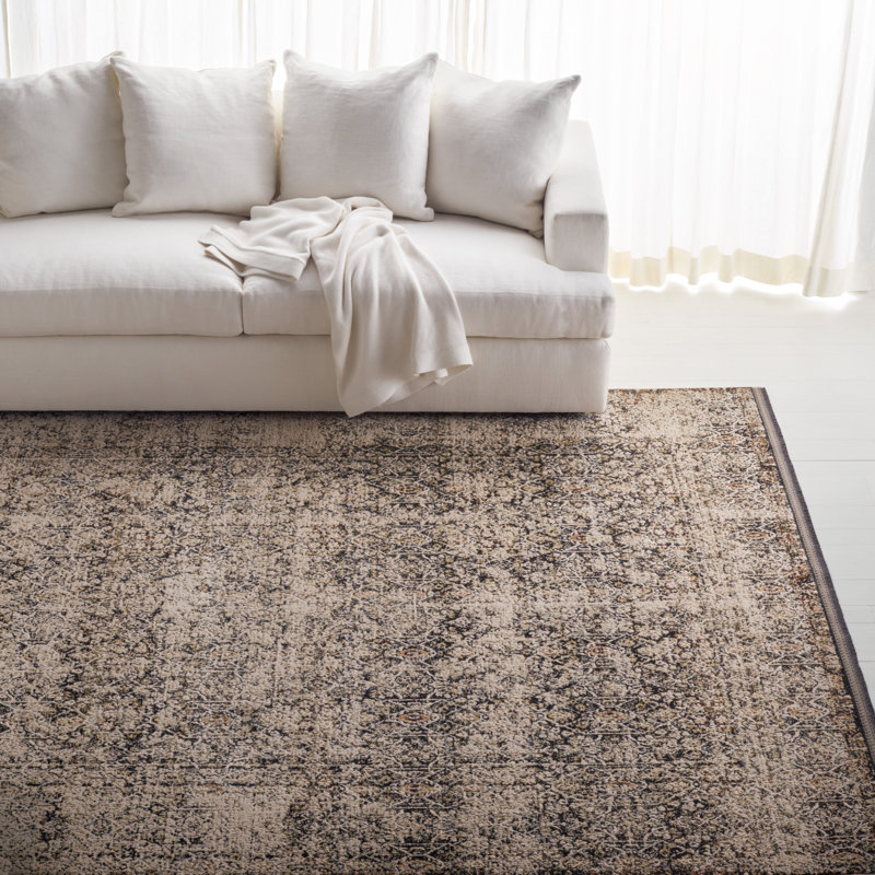 Ivory Elegance 4' x 6' Hand-Knotted Wool & Synthetic Area Rug
