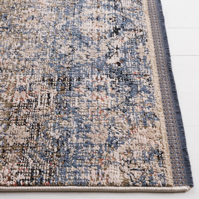 Elegant Hand-Knotted Black and Green 8' x 10' Wool Blend Area Rug