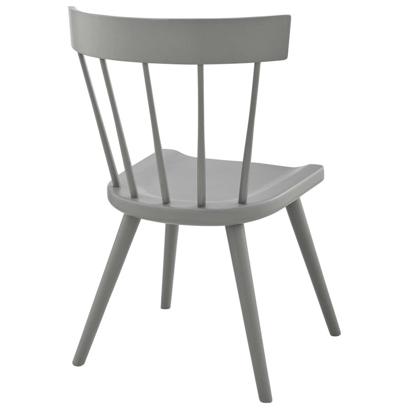 Light Gray Elm Wood Windsor Side Chair Set