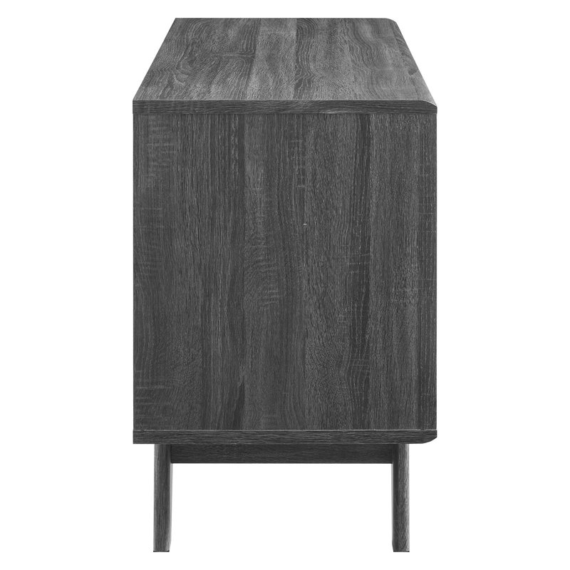 Charcoal Mid-Century Modern Vinyl Record Display Stand