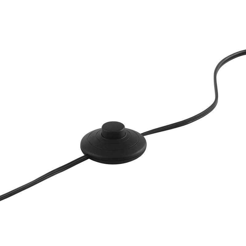 Black Arc Floor Lamp with Glass Globe Shade