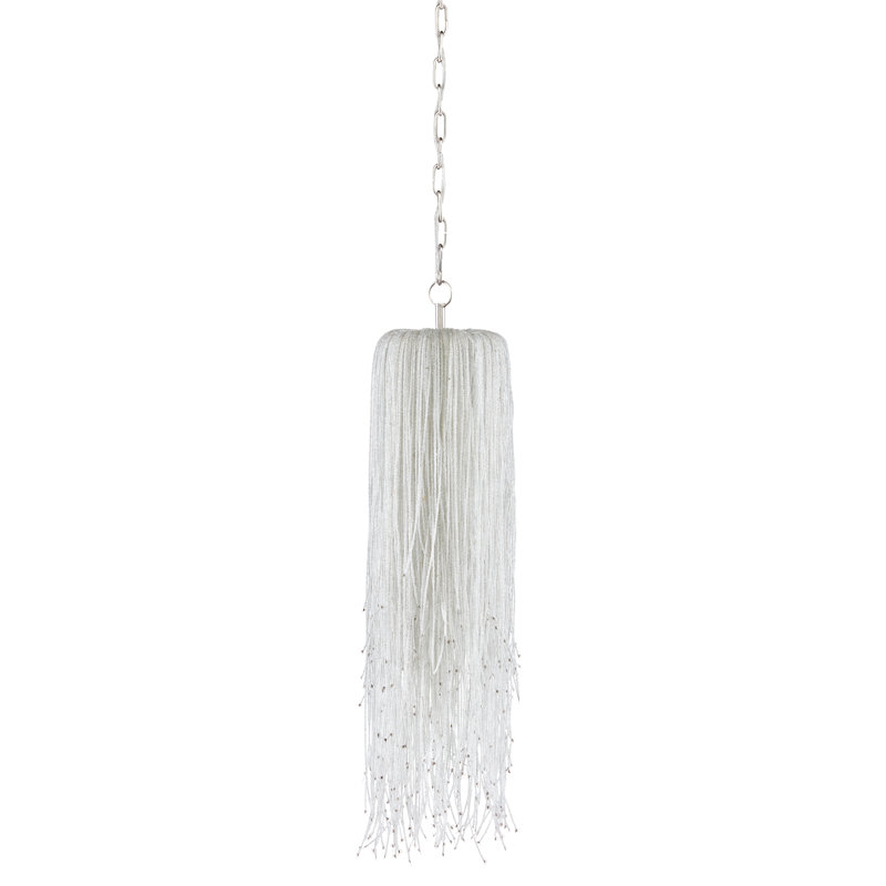 Ethereal Nickel & Clear Glass Artisan 1-Light Pendant