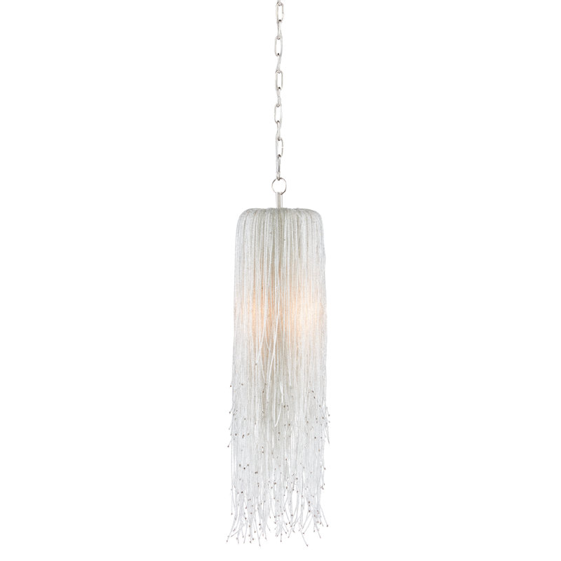Ethereal Nickel & Clear Glass Artisan 1-Light Pendant