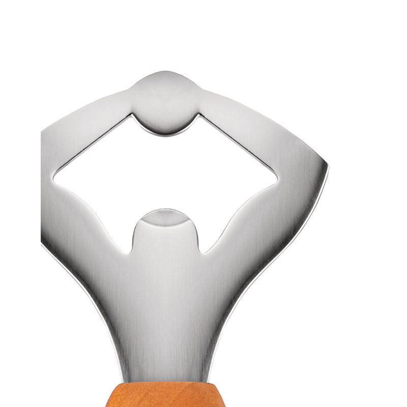 Ercolino Stainless Steel and Birch Wood Bottle Opener