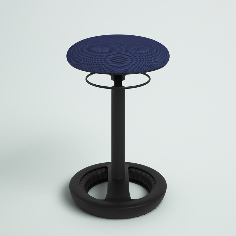 Thomas Walser Blue Aluminum Adjustable Swivel Stool
