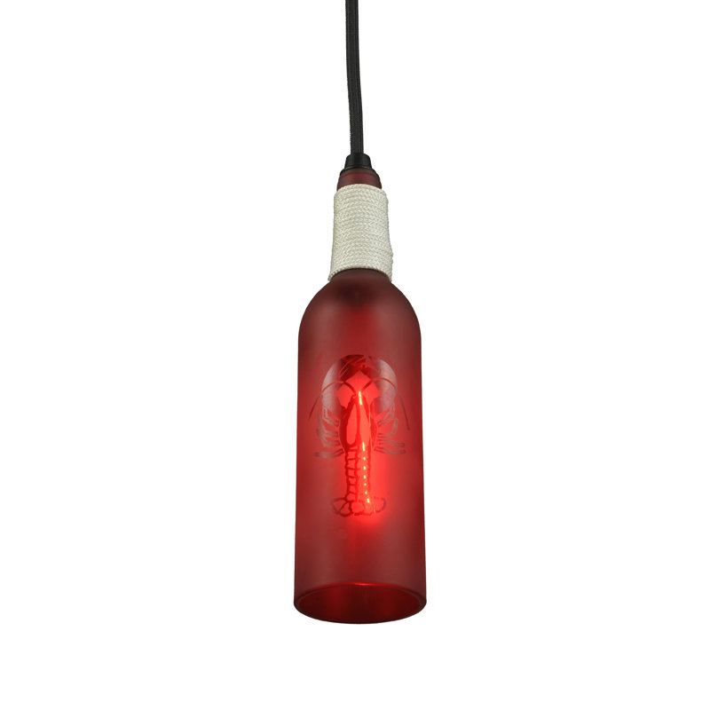 Black Glass Globe Mini Pendant Light - Energy Star Indoor/Outdoor