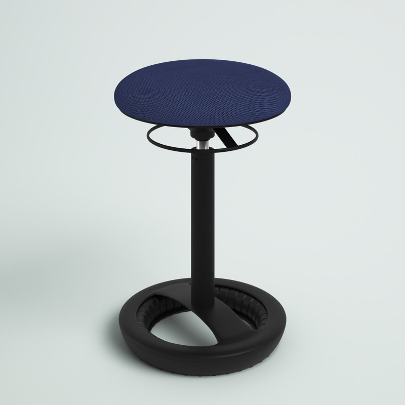 Thomas Walser Blue Aluminum Adjustable Swivel Stool