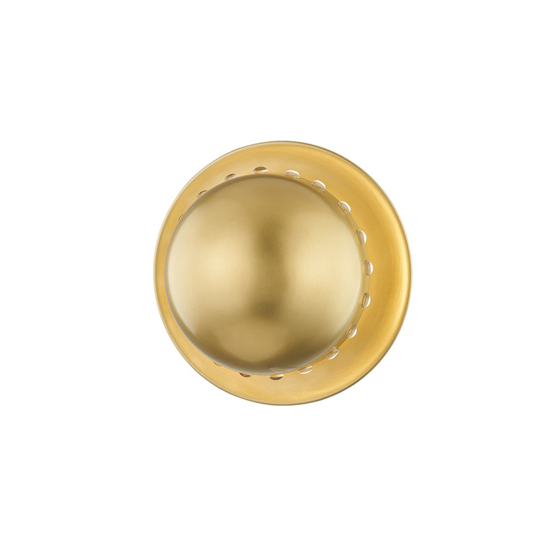 Aged Brass Crystal Ribbon Bowl Light Fixture for Indoor/Outdoor
