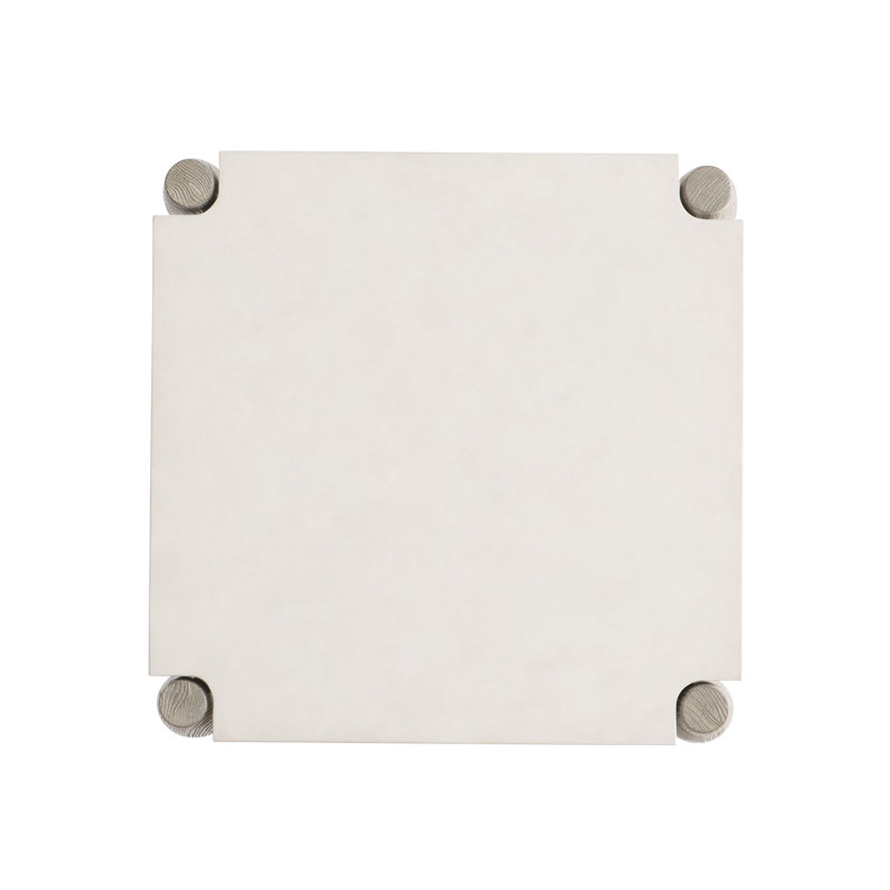 Ashbrook Square Solid Wood End Table in Weathered Greige