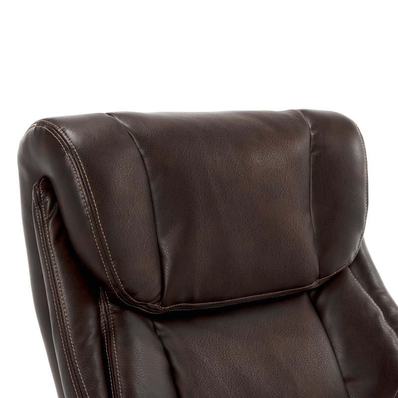Brown Leather High Back Swivel Executive Office Chair
