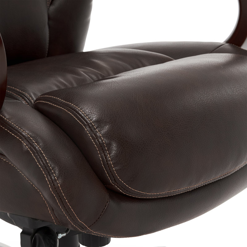 Brown Leather High Back Swivel Executive Office Chair