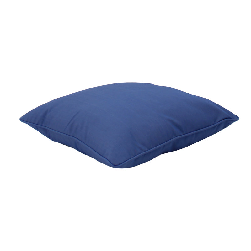 Denim Blue 15" Square Synthetic Indoor/Outdoor Pillow Set