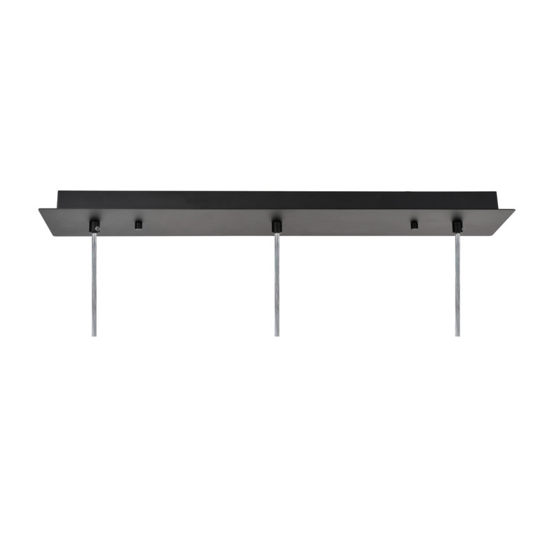 Matte Black 3-Light LED Kitchen Island Pendant