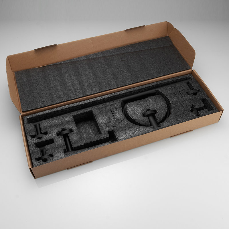 Matte Black Stainless Steel 5-Piece Bathroom Hardware Set