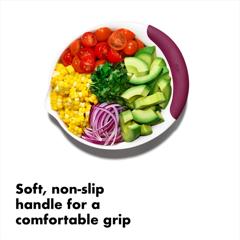 Good Grips 3-Piece White and Multicolor Mixing Bowl Set