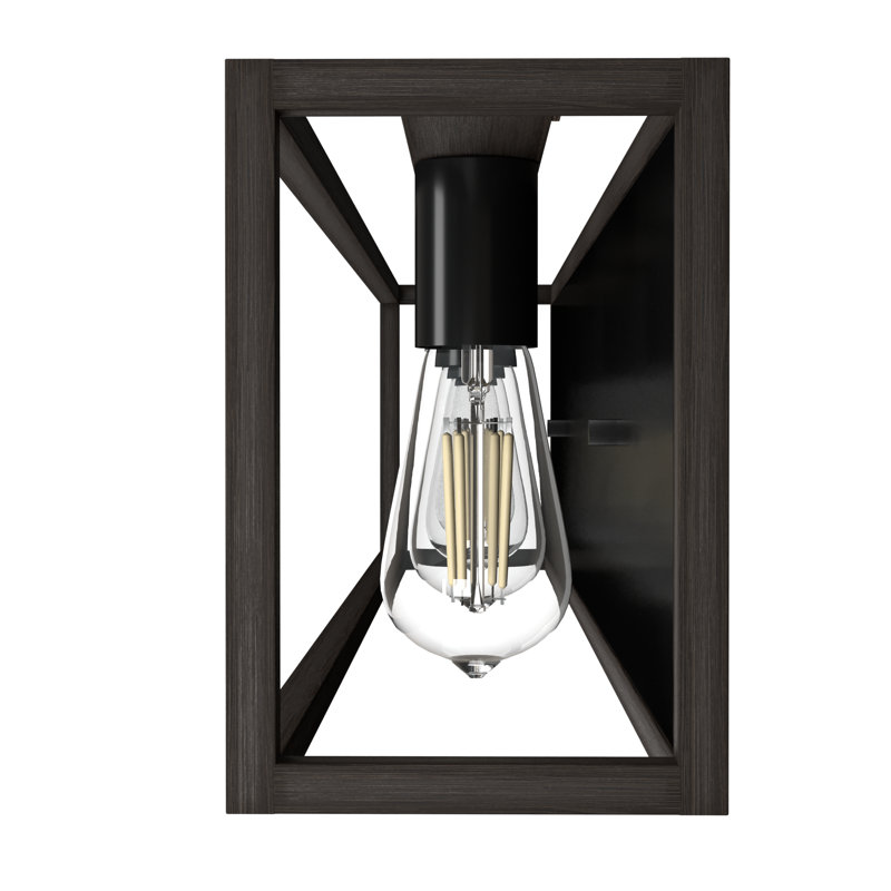 Squire Manor 33" Matte Black Outdoor Dimmable Vanity Light
